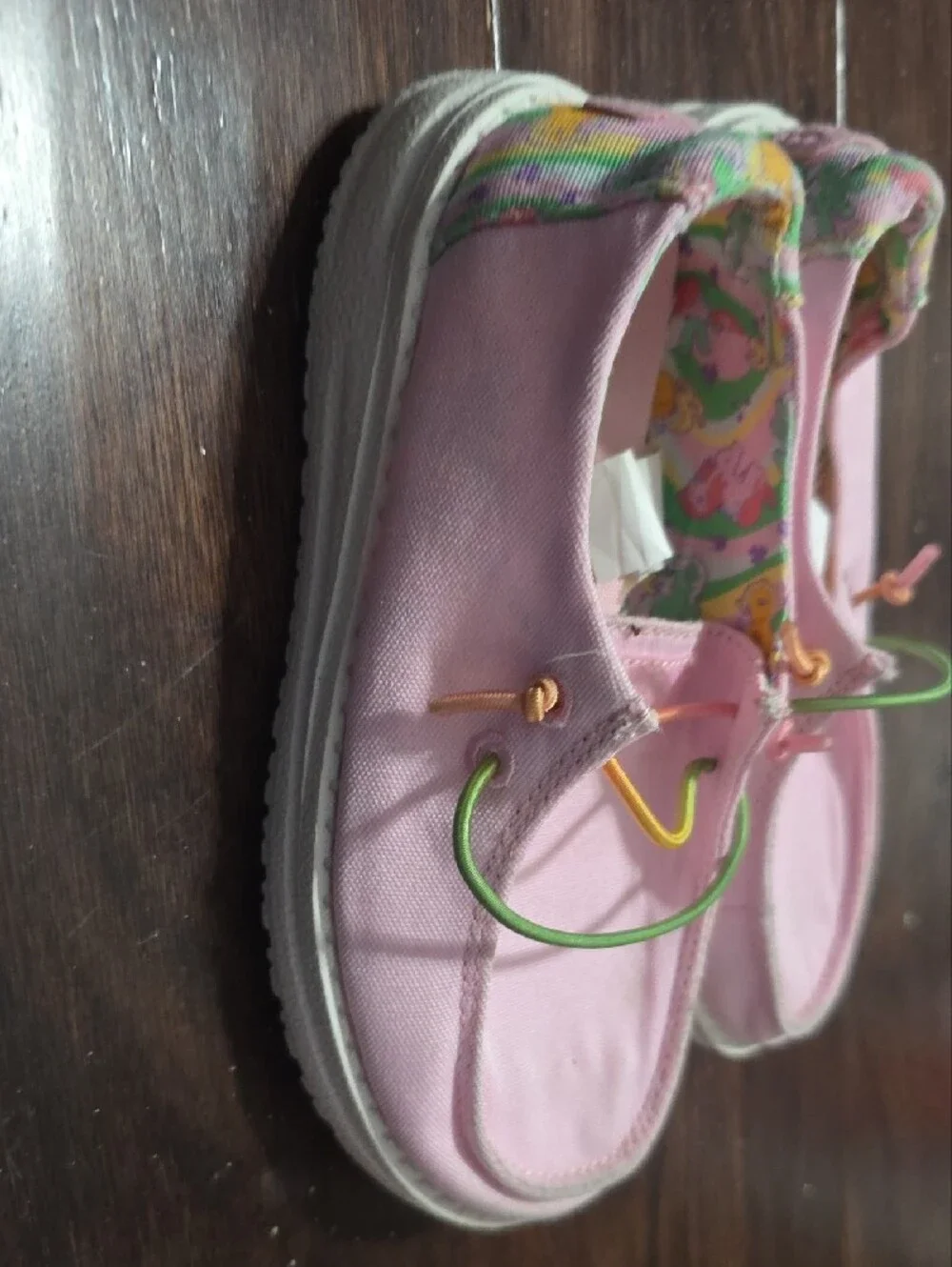 Hey Dude Pink Kids Slip-On Sneakers with Multicolor My LITTLE Pony Trim